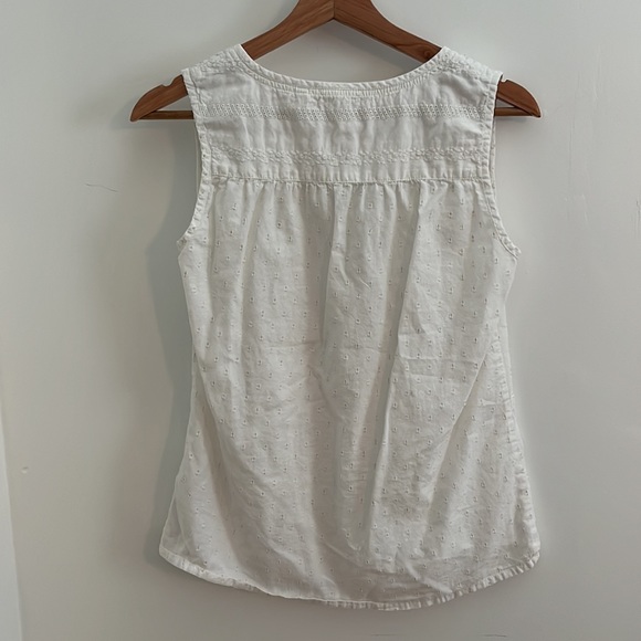 Fat Face White Button Shirt Tank Size 4 - Picture 4 of 4